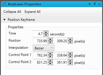 Keyframe properties