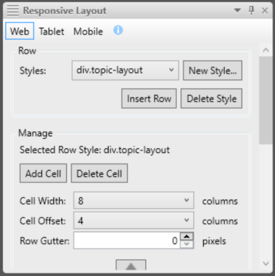 Responsive Layout editor