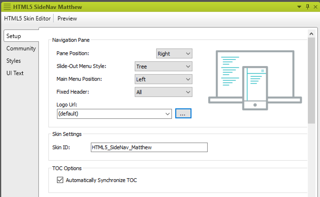 Options for Side Navigation